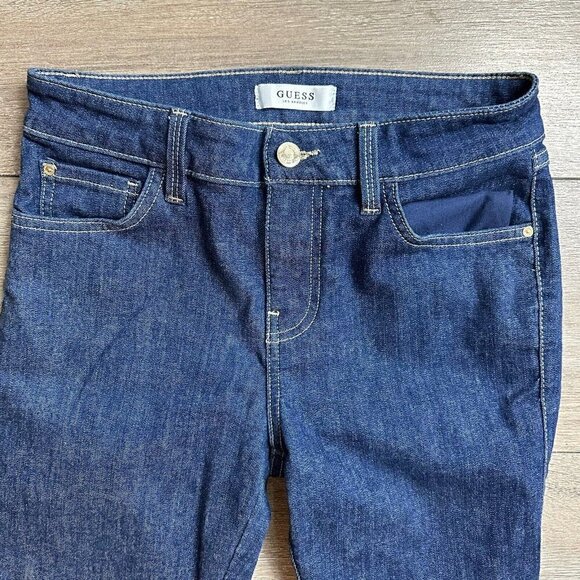 Guess Jegging Jeans Size 27 Capri Stretch Denim Blue - Picture 4 of 6